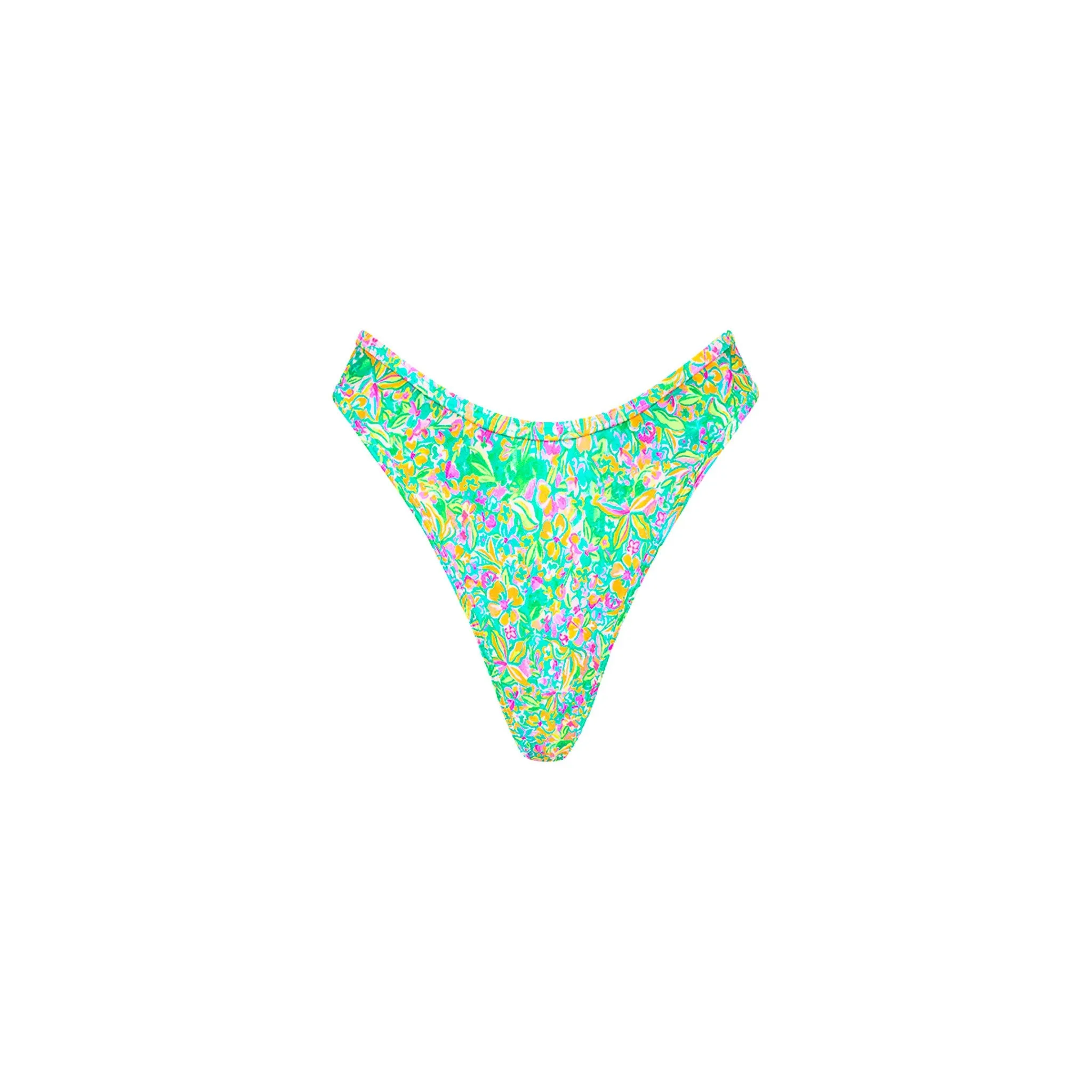 High Leg Thong Bikini Bottom - Spring Fling sold by Kulani Kinis