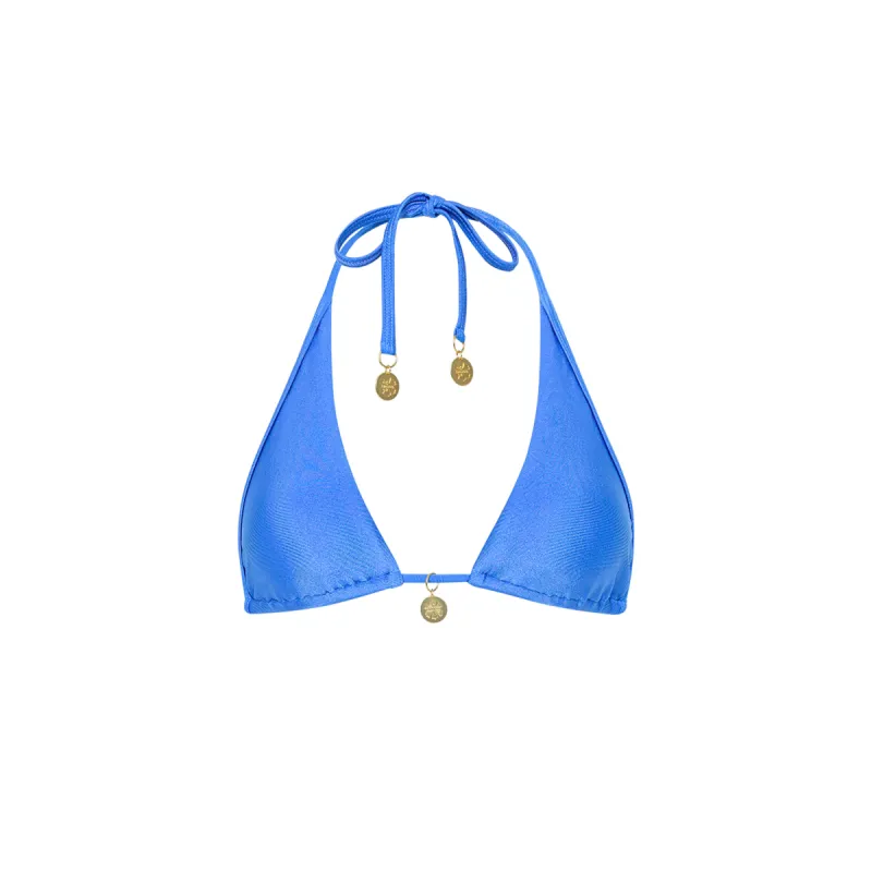 Bind Tie Halter Bikini Top - Bluebell sold by Kulani Kinis