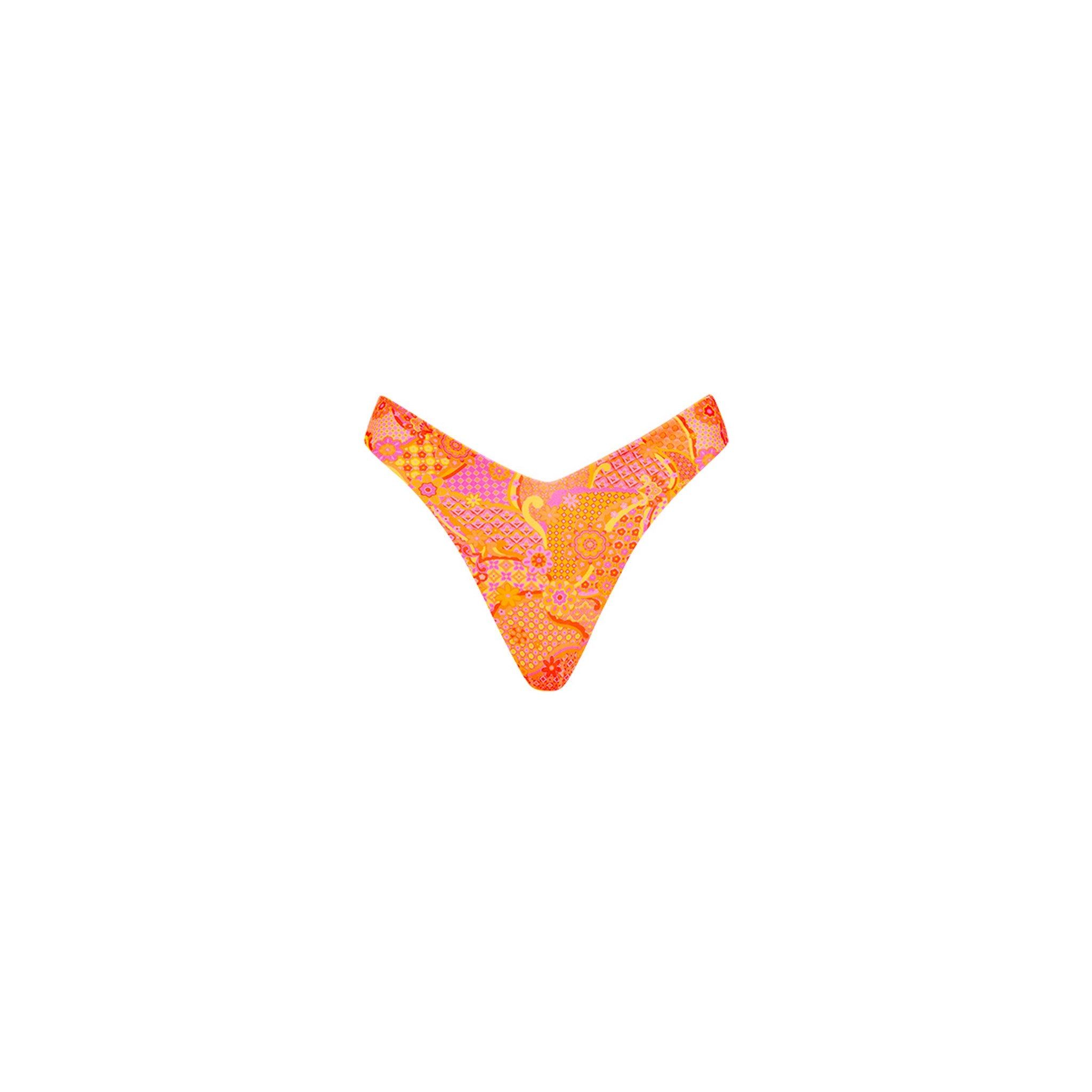 Y Cheeky Bikini Bottom - Citrus Sunrise sold by Kulani Kinis