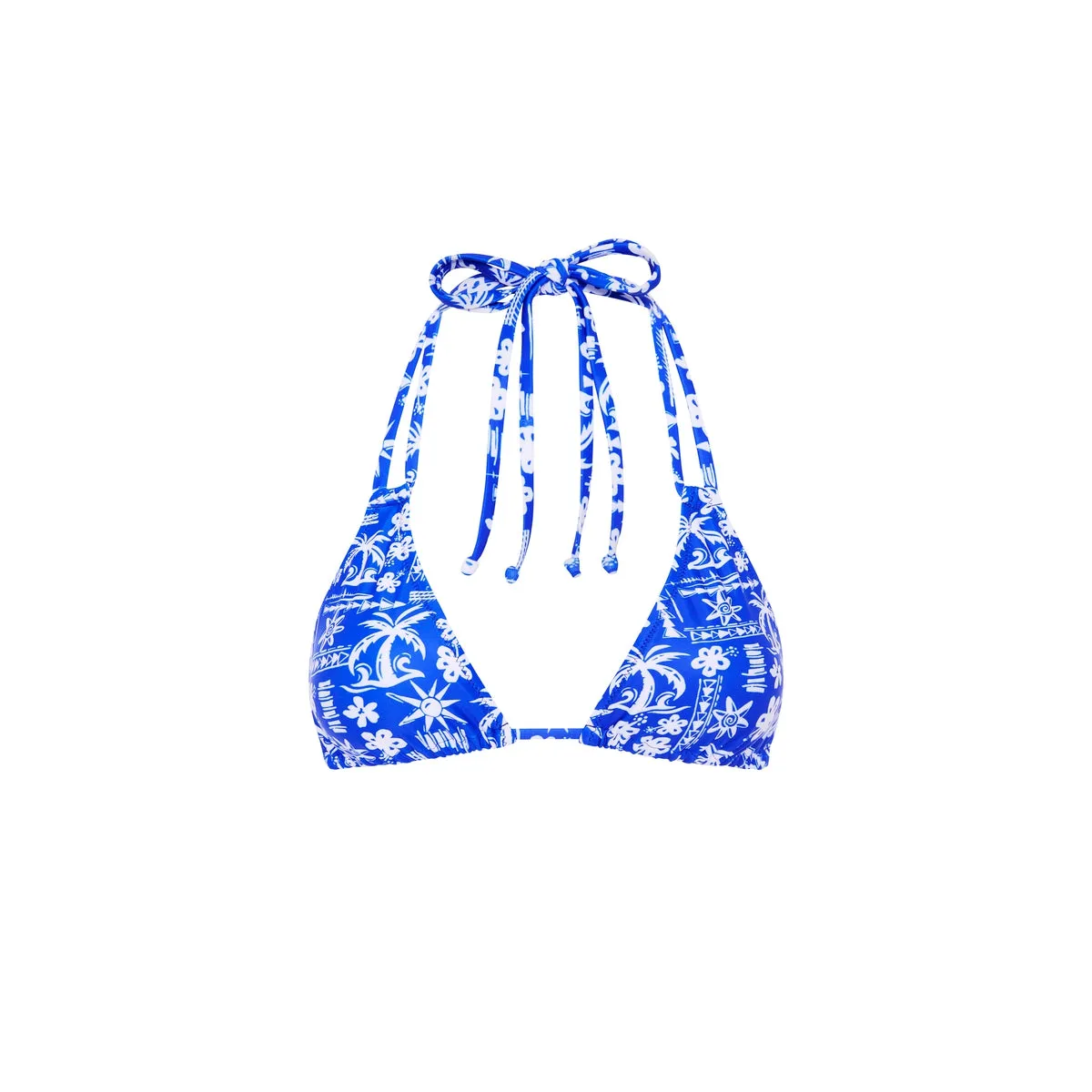 Halter Bralette Bikini Top - Caribbean Blues sold by Kulani Kinis