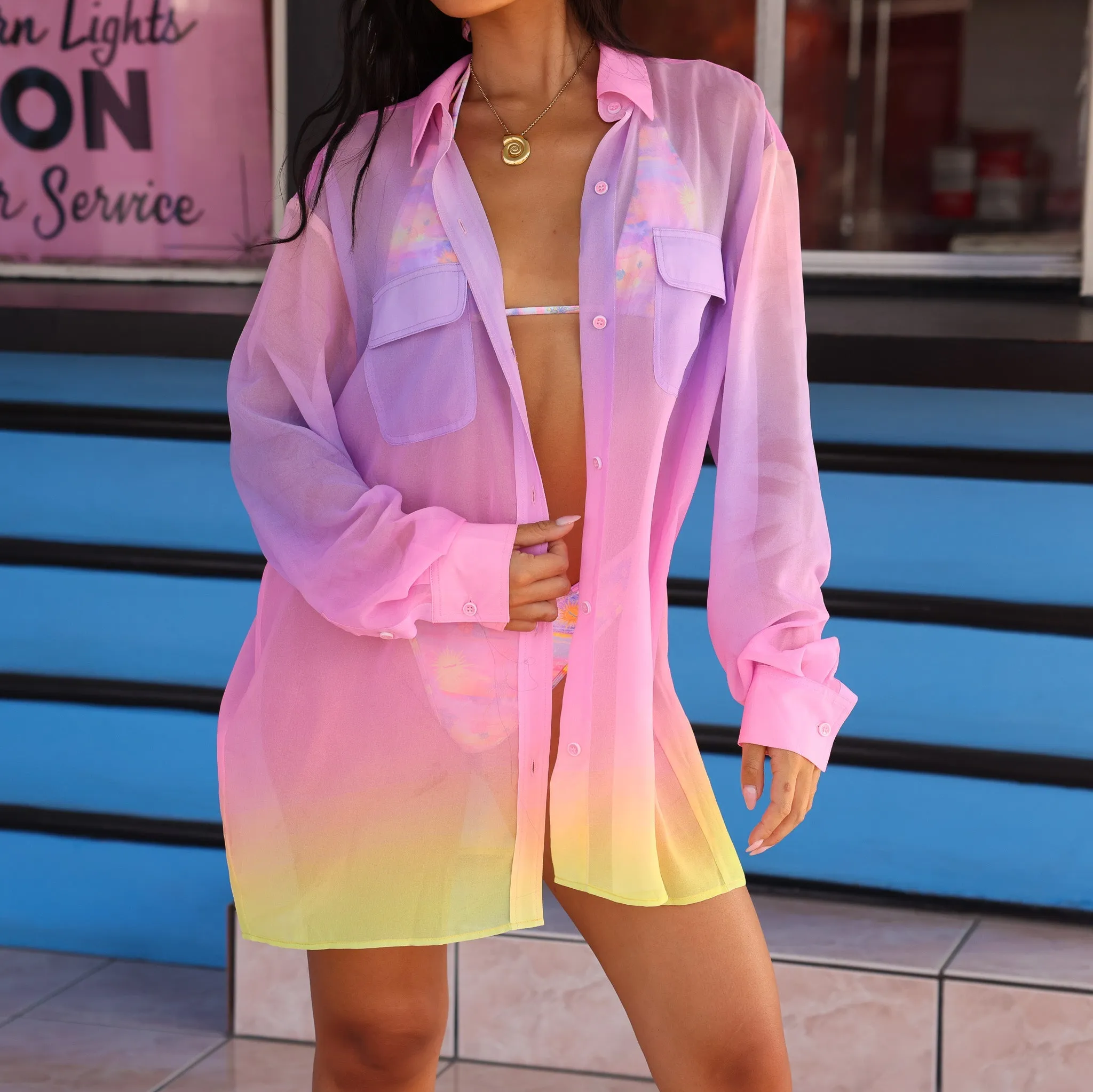 Sheer Long Sleeve Shirt - Stardust sold by Kulani Kinis product image thumbnail 5