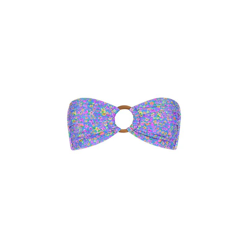 Strapless Bandeau Bikini Top - Bubblegum Blossom sold by Kulani Kinis