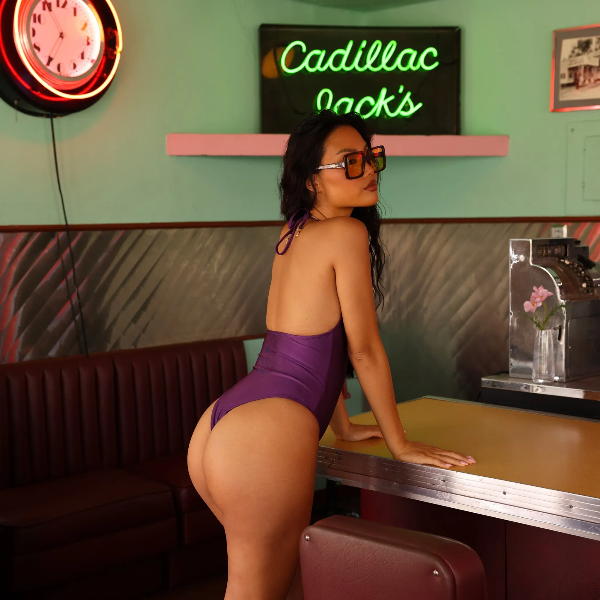 Triangle Underwire Cheeky One Piece - Sugar Plum sold by Kulani Kinis product image thumbnail 5