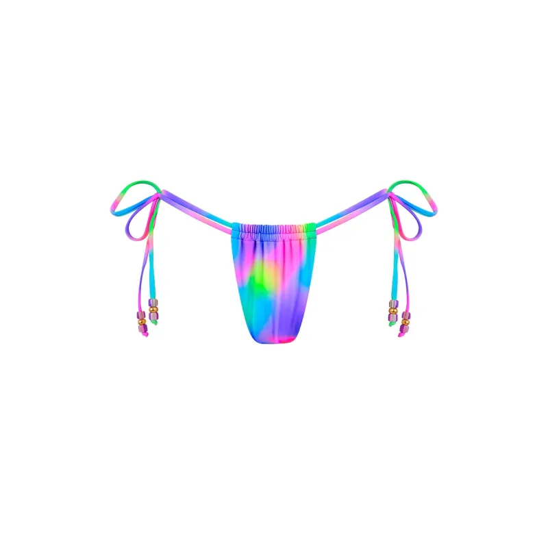 Tie Ruched Thong Bikini Bottom - Stardust sold by Kulani Kinis