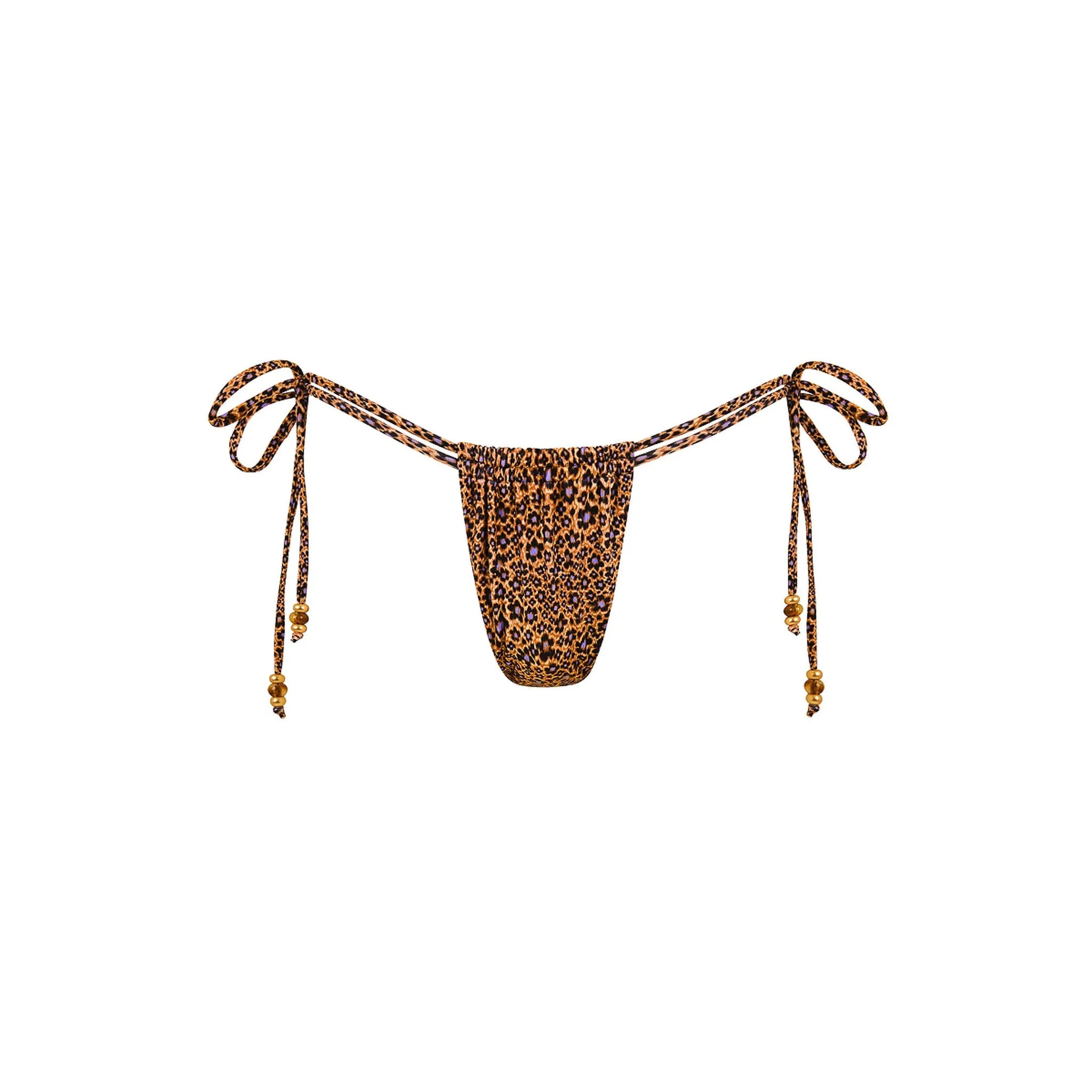 Tie Ruched Thong Bikini Bottom - Kosmic Kat sold by Kulani Kinis