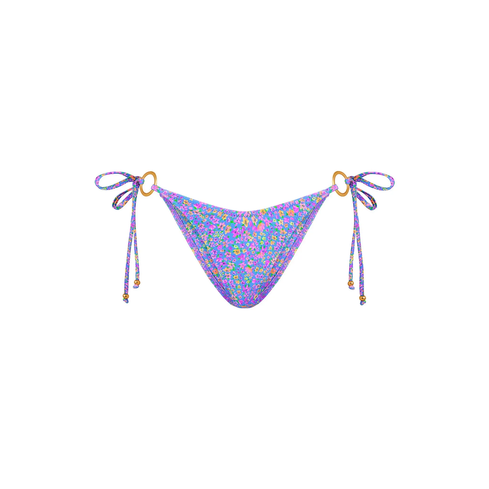Ring Cheeky Tie Bikini Bottom - Bubblegum Blossom sold by Kulani Kinis