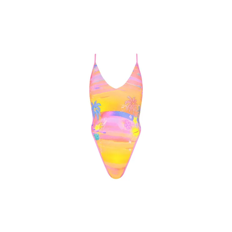 Plunge Cross Back One Piece - Sunset Universe sold by Kulani Kinis