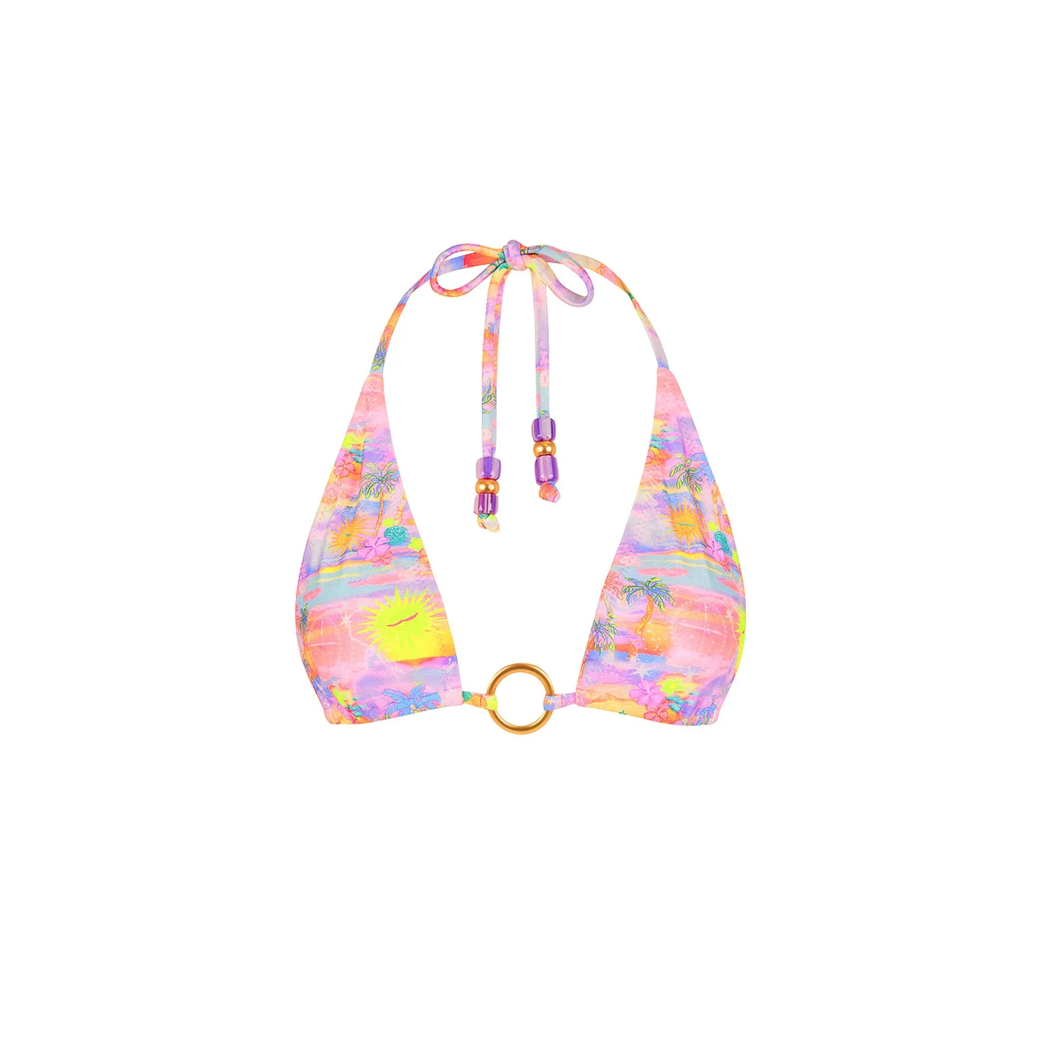 Ring Halter Bikini Top - Sunset Universe sold by Kulani Kinis
