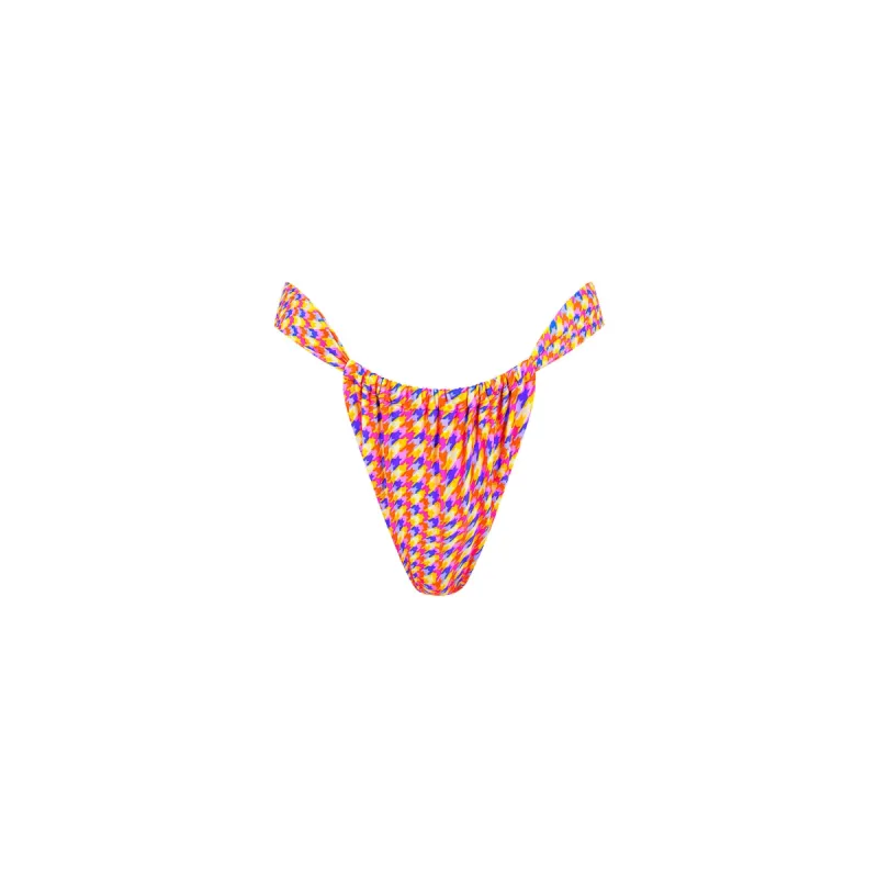 Ruched Thong Bikini Bottom - Astro Pop sold by Kulani Kinis
