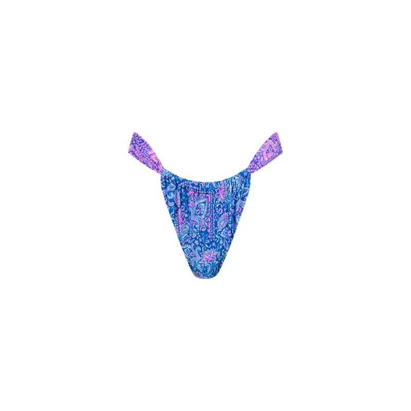 Ruched Thong Bikini Bottom - Lilac Moon made by Kulani Kinis