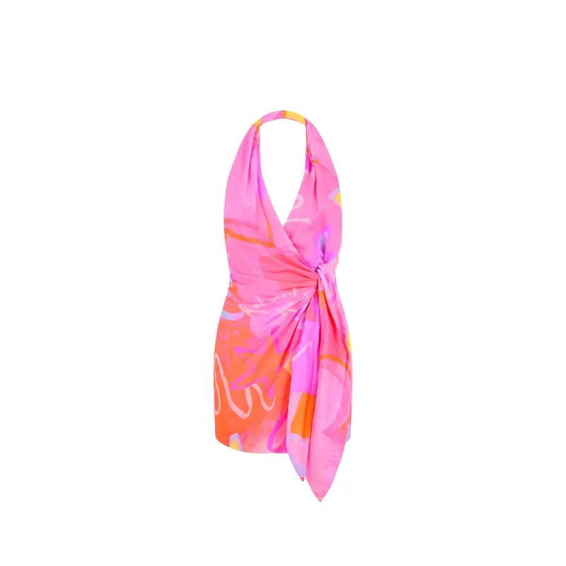 Halter Wrap Mini Dress - Heartbreaker made by Kulani Kinis