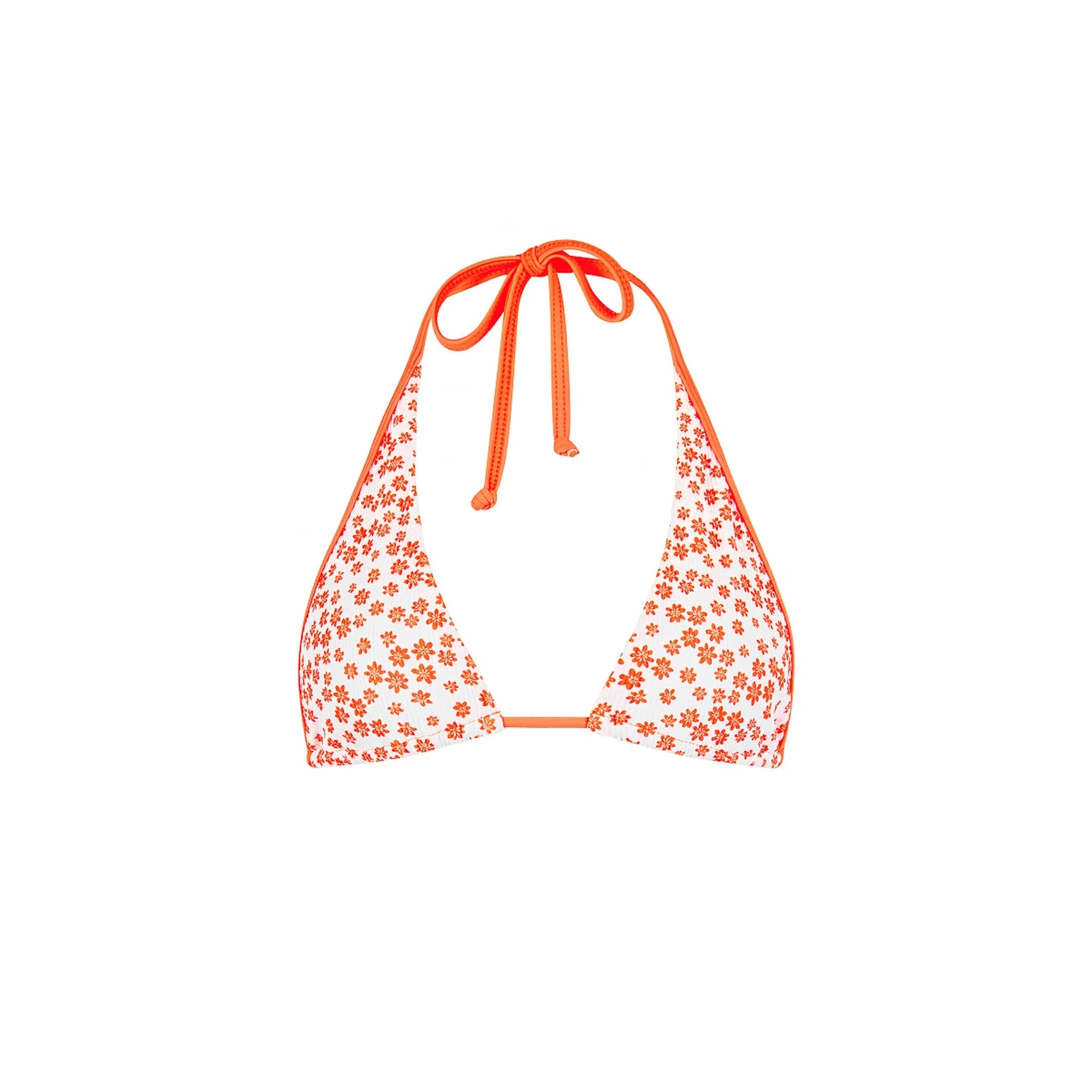 Bind Tie Halter Bikini Top - Orange Fantasy sold by Kulani Kinis