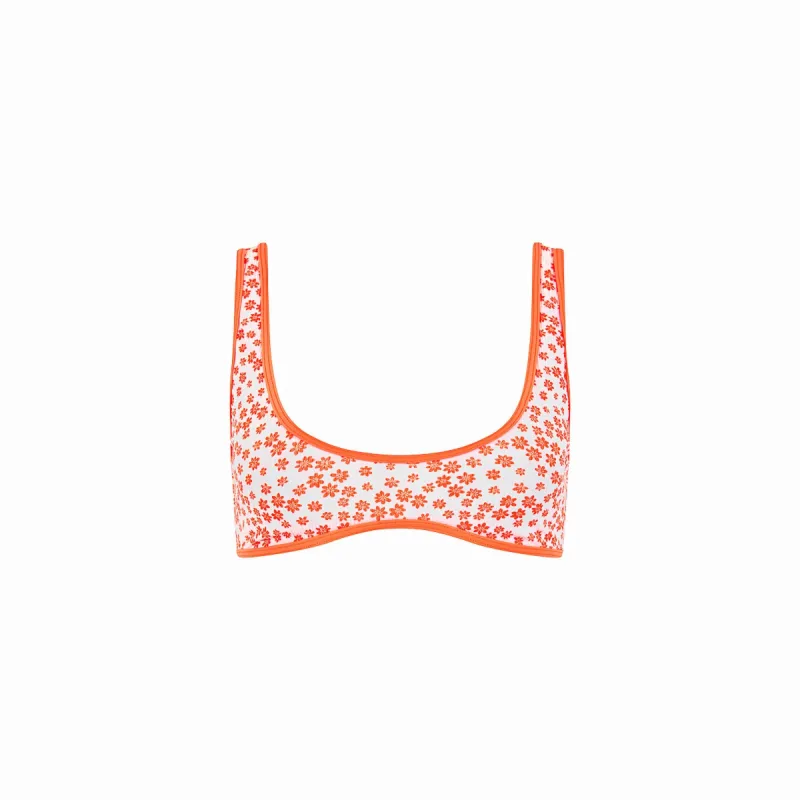 Bind Slim Scoop Bikini Top - Orange Fantasy sold by Kulani Kinis