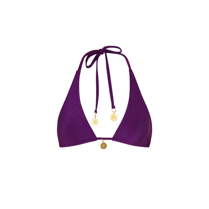 Classic Tie Halter Bikini Top - Sugar Plum sold by Kulani Kinis