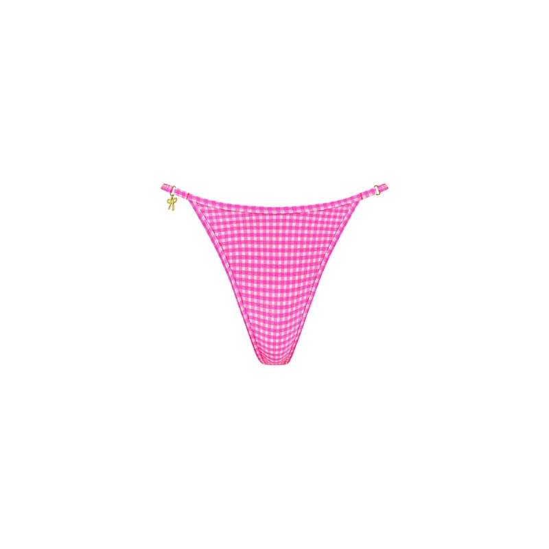 Charm Adjustable Cheeky Bikini Bottom - Pink Diva sold by Kulani Kinis