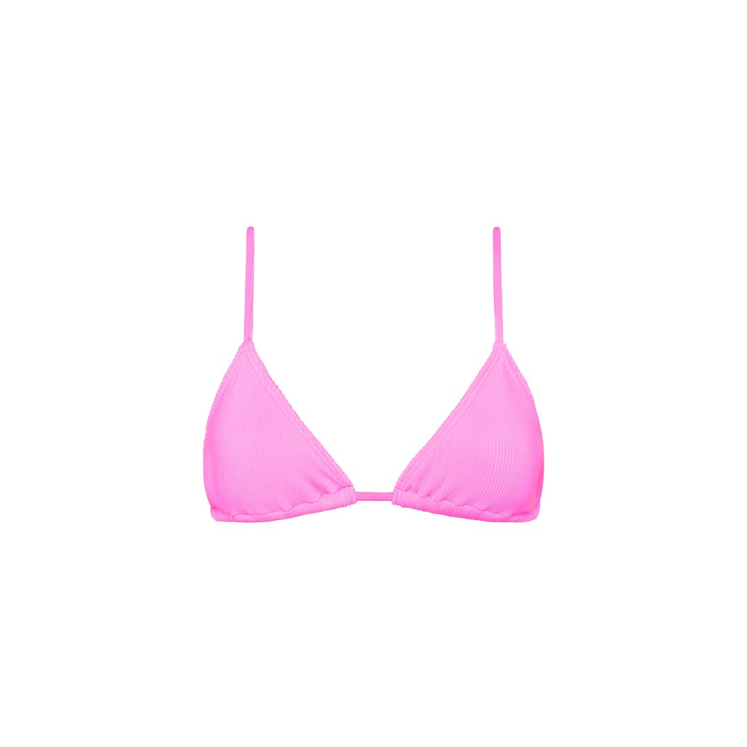 Bralette Bikini Top - Bubblegum Pink Ribbed sold by Kulani Kinis