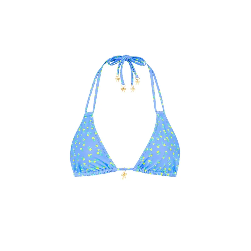 Halter Bralette Bikini Top - Lemon Bloom sold by Kulani Kinis