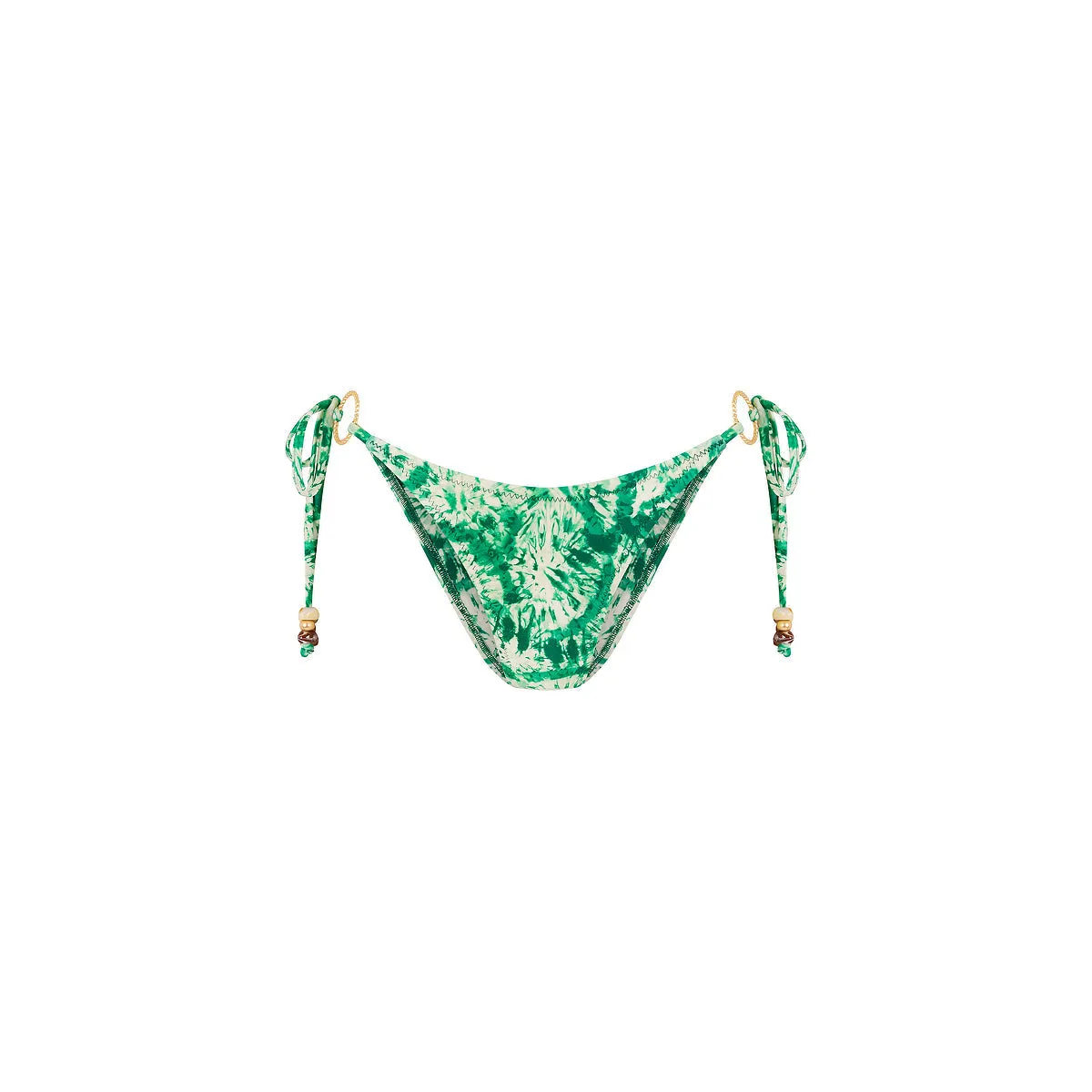 Ring Cheeky Tie Bikini Bottom - Emerald Tides sold by Kulani Kinis