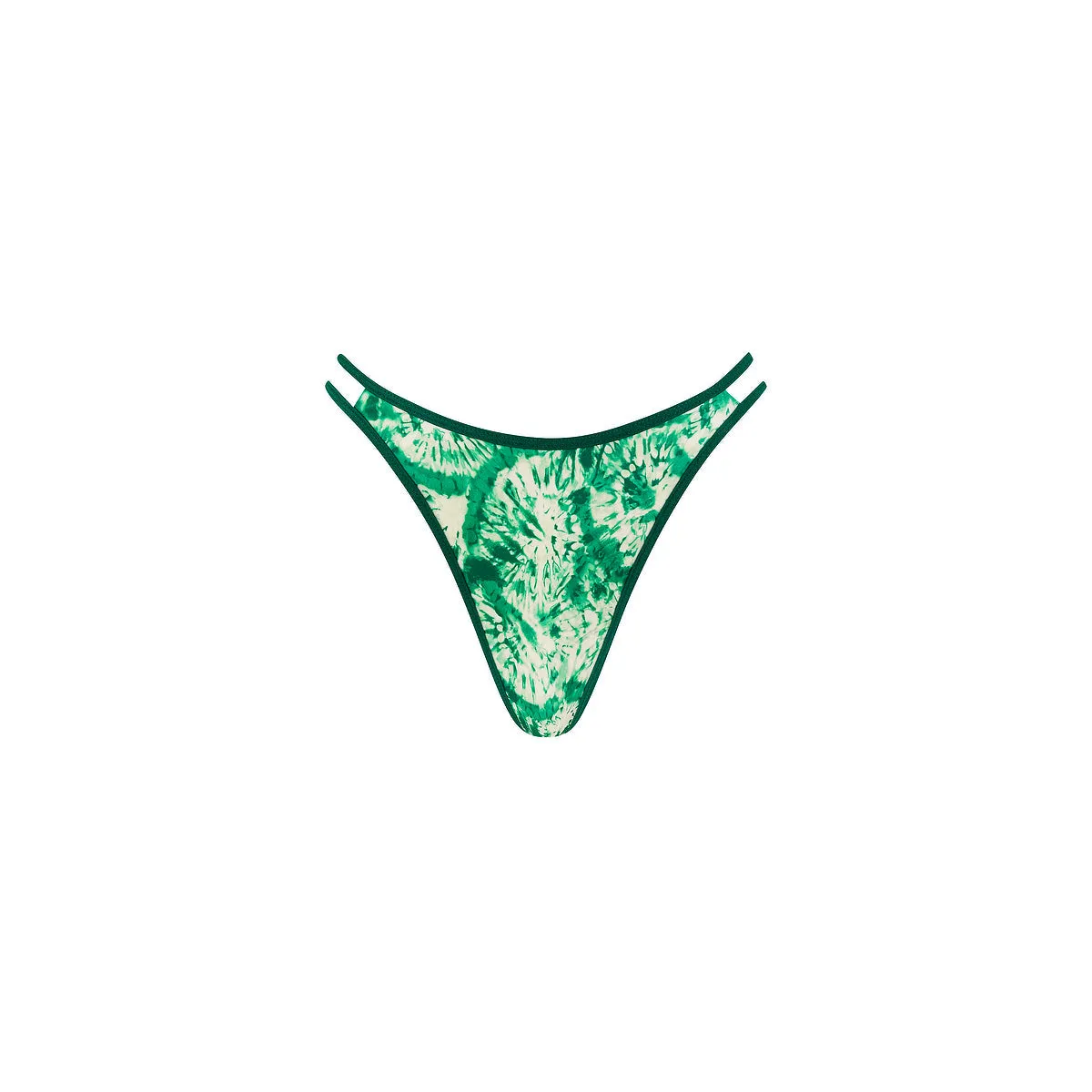 Twin Strap Cheeky Bikini Bottom - Emerald Tides sold by Kulani Kinis