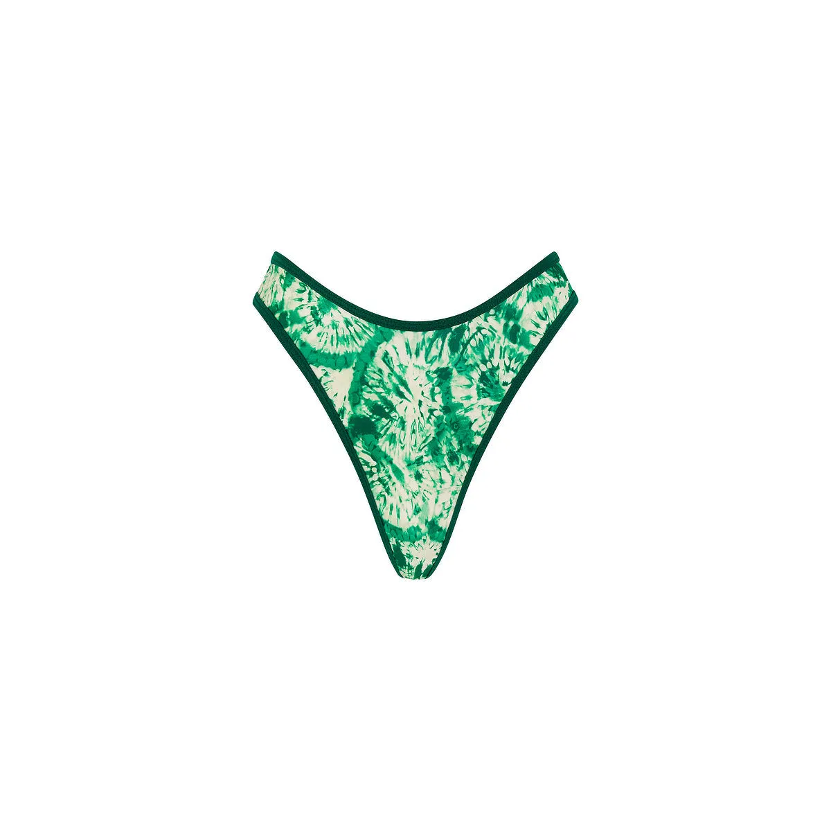 High Leg Thong Bikini Bottom - Emerald Tides sold by Kulani Kinis