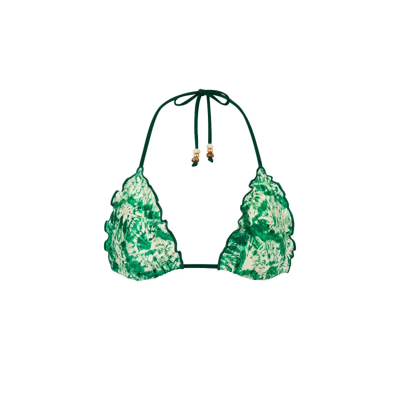 Lettuce Edge Bralette Bikini Top - Emerald Tides sold by Kulani Kinis