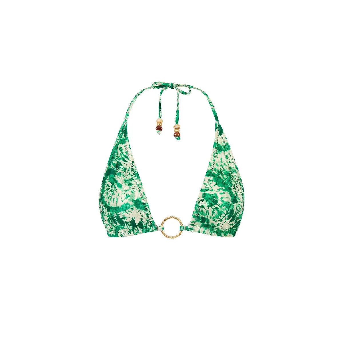 Ring Halter Bikini Top - Emerald Tides sold by Kulani Kinis