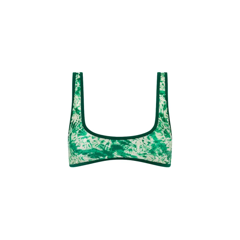 Bind Slim Scoop Bikini Top - Emerald Tides sold by Kulani Kinis