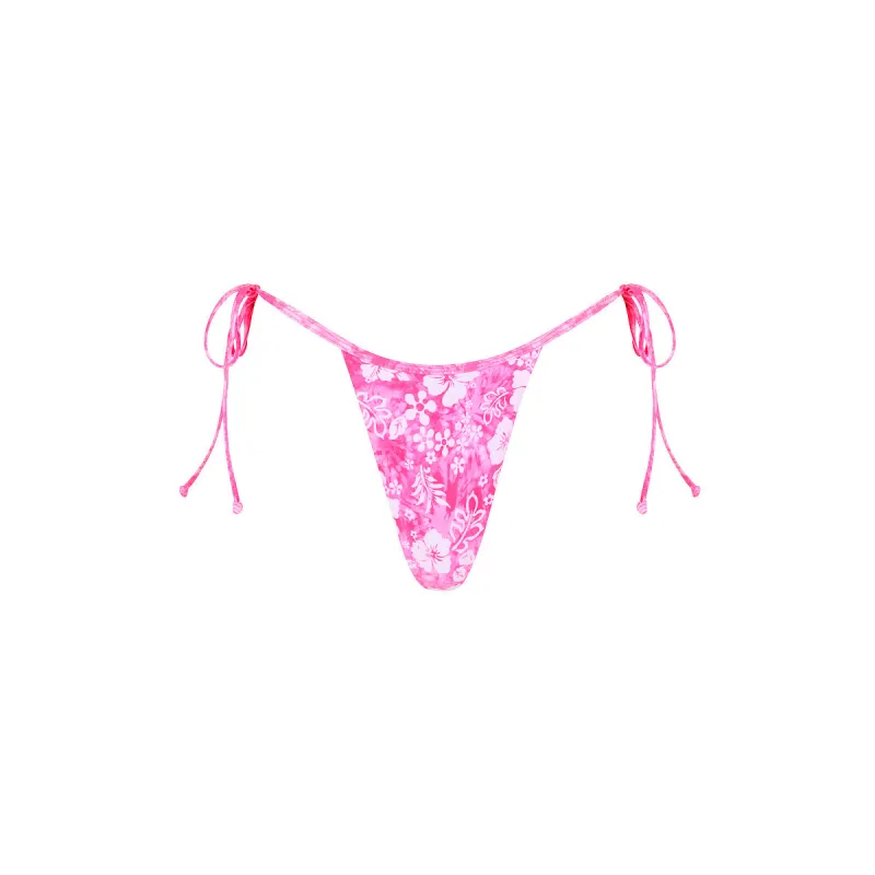 Micro Thong Tie Side Bikini Bottom - Island Blush sold by Kulani Kinis