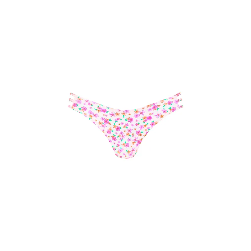 Multi Braided Cheeky Bikini Bottom - Flamingo Flora sold by Kulani Kinis