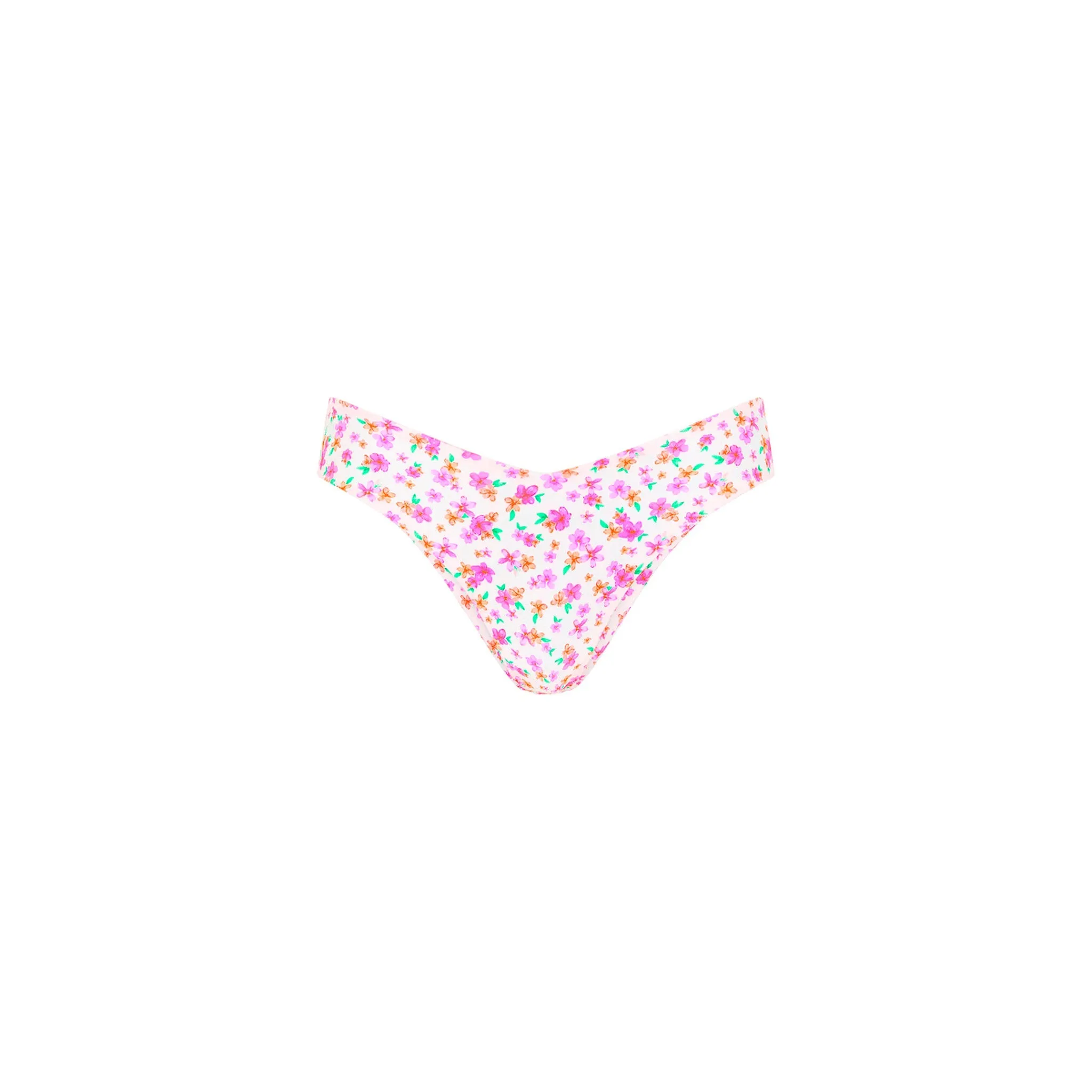 Cheeky V Bikini Bottom - Flamingo Flora sold by Kulani Kinis