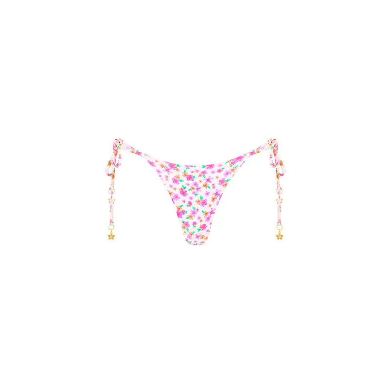 Thong Tie Side Bikini Bottom - Flamingo Flora sold by Kulani Kinis