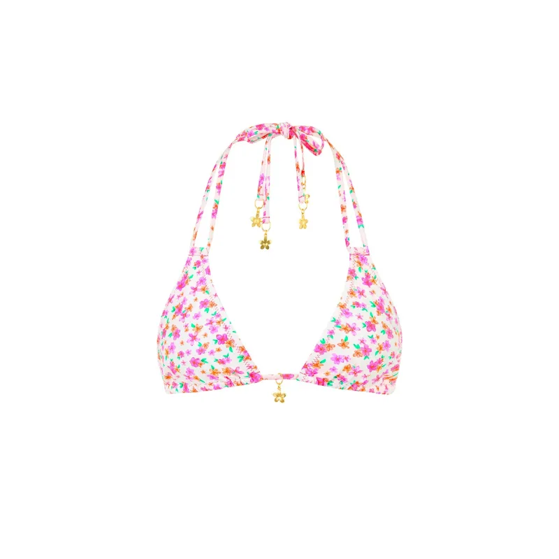 Halter Bralette Bikini Top - Flamingo Flora sold by Kulani Kinis