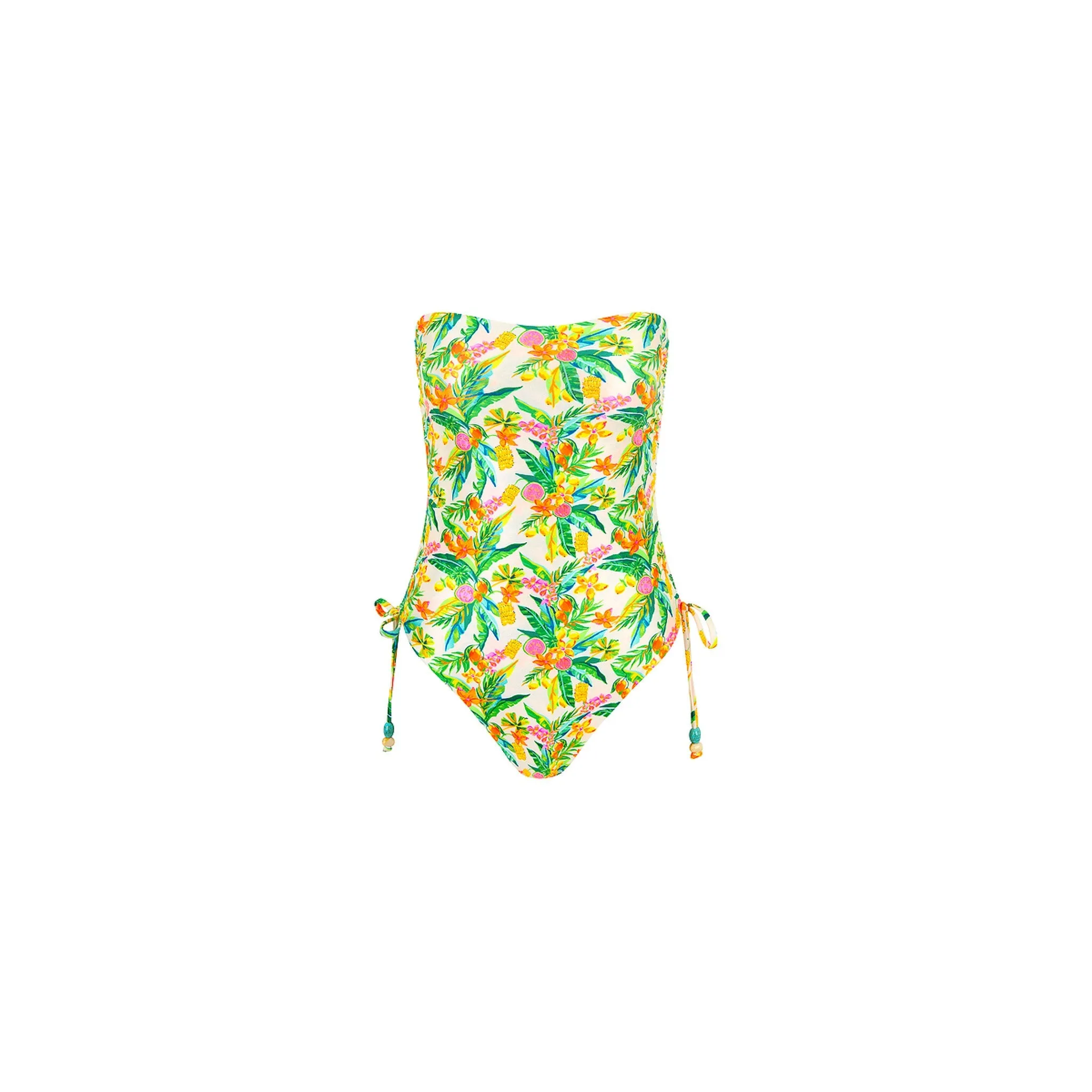 Ruched Bandeau Classic Cut One Piece - Golden Hour sold by Kulani Kinis