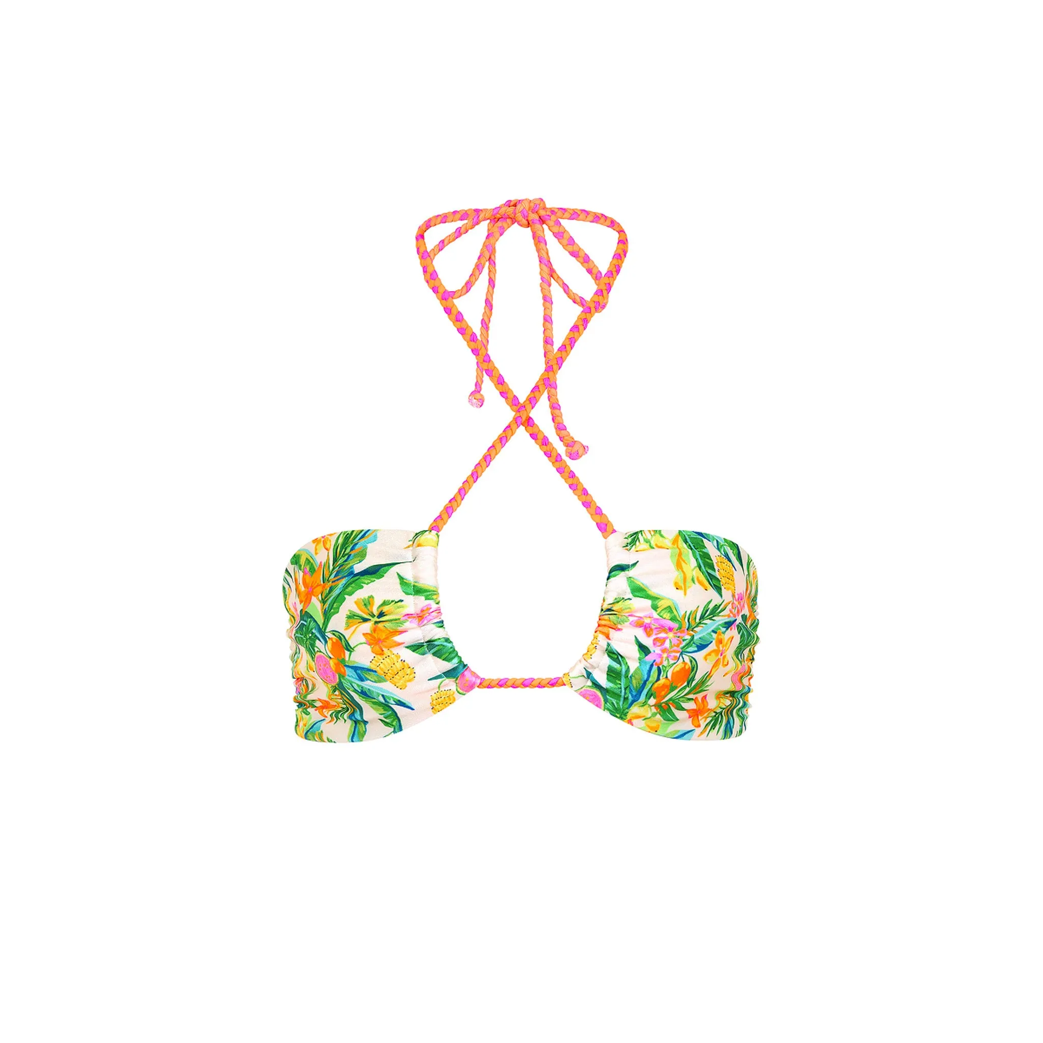 Braided Tie Bandeau Bikini Top - Golden Hour sold by Kulani Kinis