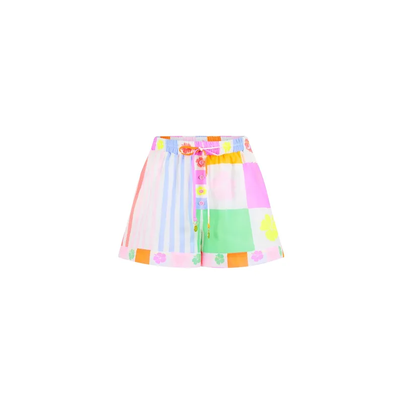 Drawstring Shorts - Hibiscus Rainbow sold by Kulani Kinis