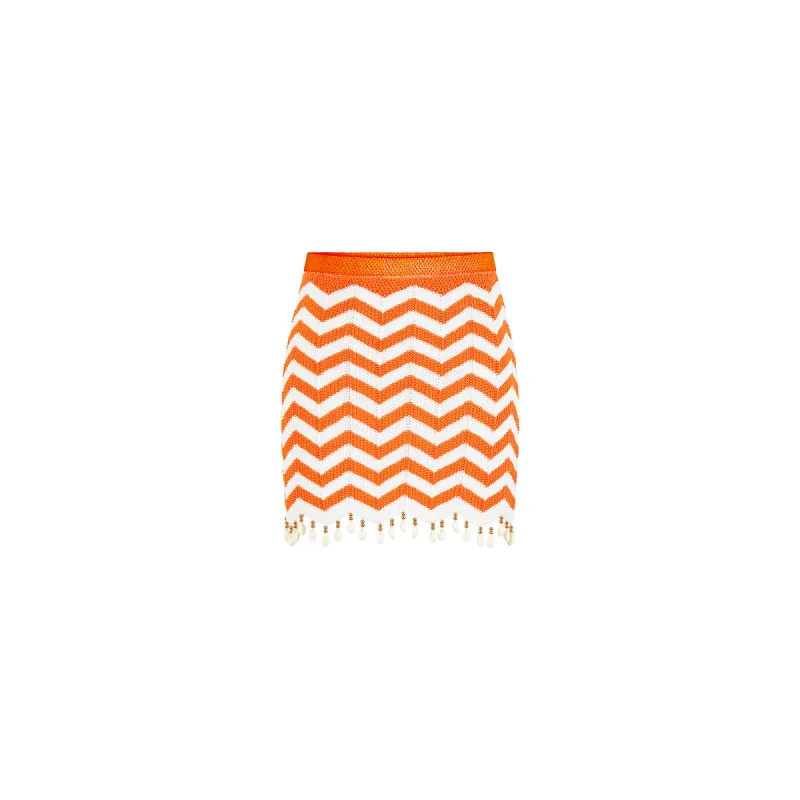 Chevron Knit Mini Skirt - Dreamsicle made by Kulani Kinis