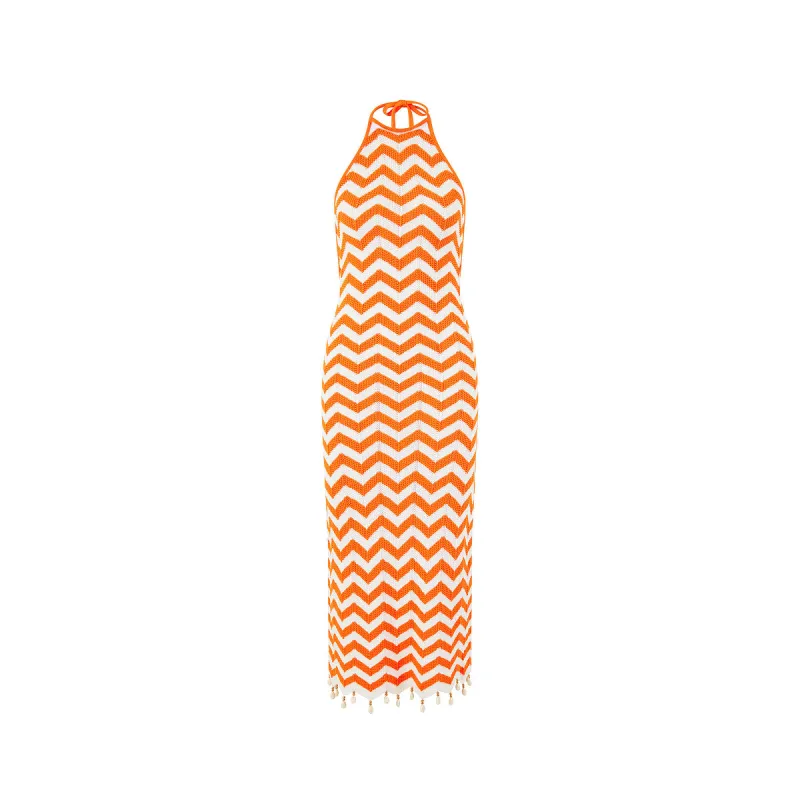 Chevron Knit Midi Dress - Dreamsicle made by Kulani Kinis
