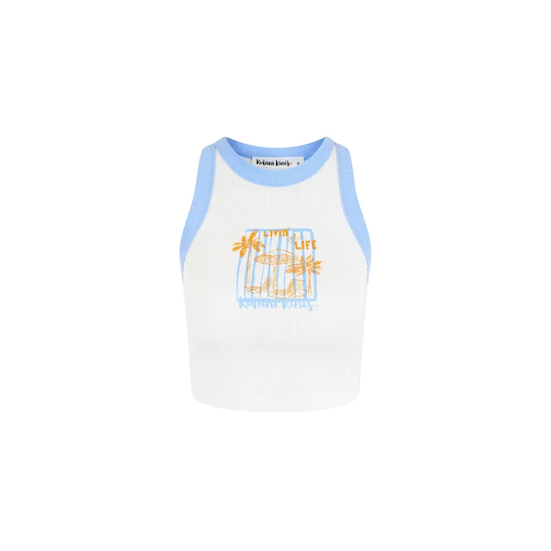 Bind Crop Tank Top - Sunny Daze sold by Kulani Kinis