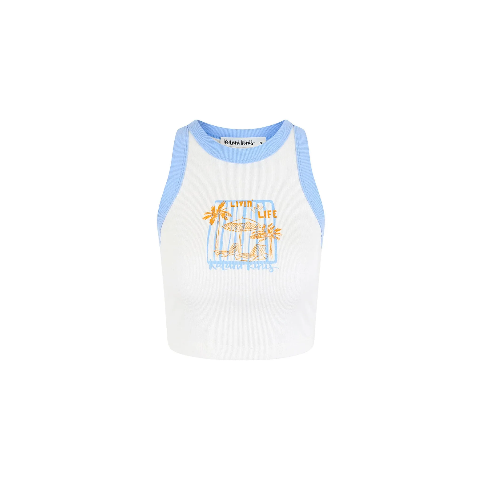 Bind Crop Tank Top - Sunny Daze sold by Kulani Kinis