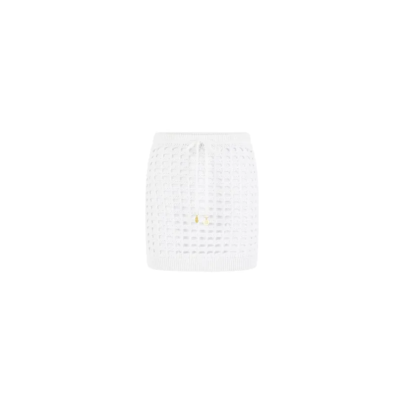 Crochet Mini Skirt - Ivory sold by Kulani Kinis