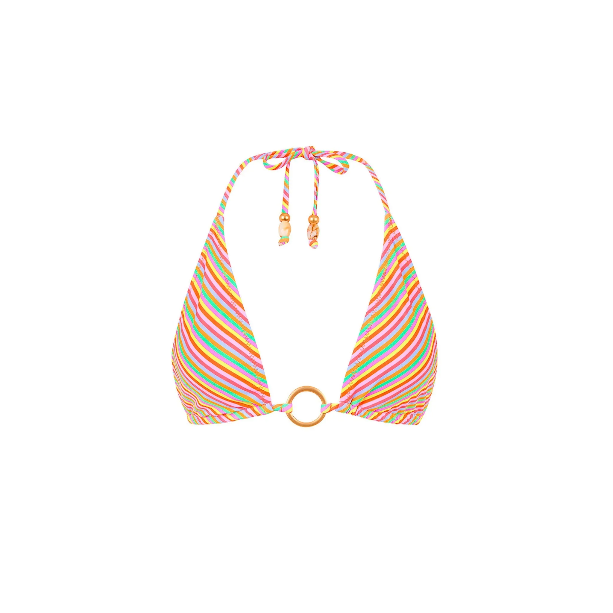 Ring Halter Bikini Top - Sunshine Sorbet sold by Kulani Kinis