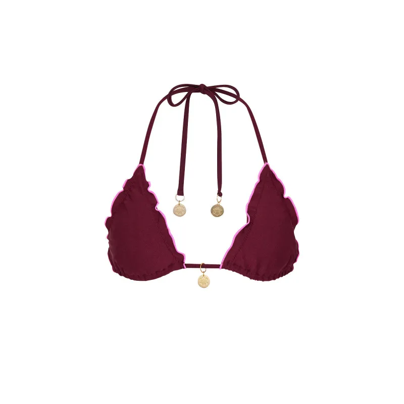 Lettuce Edge Bralette Bikini Top - Sangria Spritz sold by Kulani Kinis