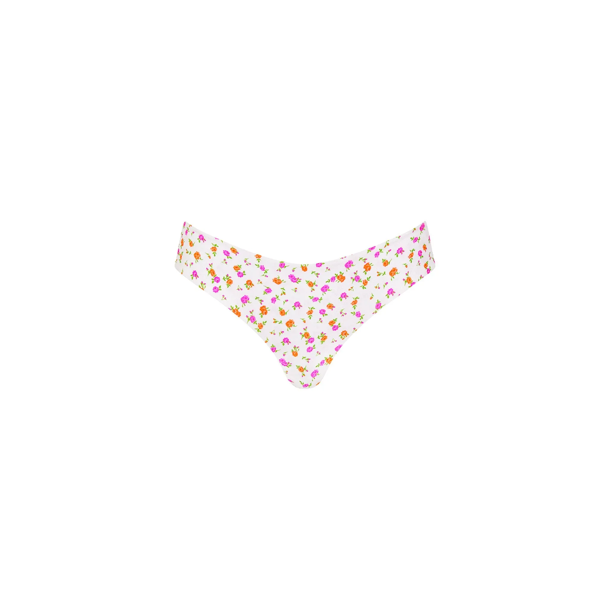 Lettuce Frill Thong Bikini Bottom - Rosie Posie sold by Kulani Kinis