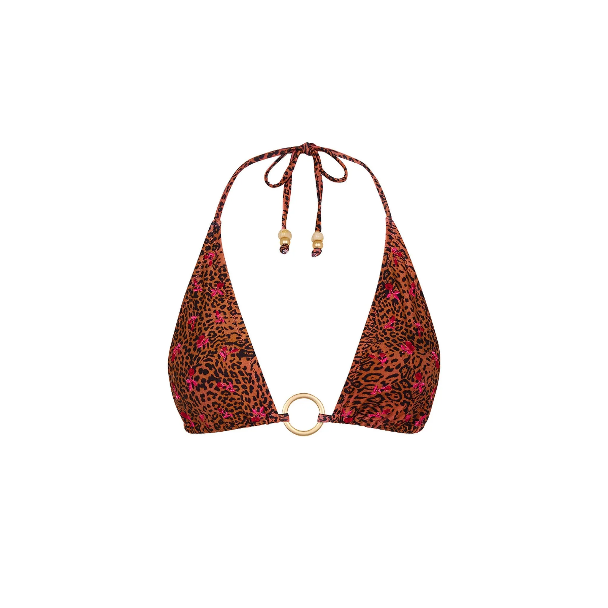 Ring Halter Bikini Top - Wild Rose sold by Kulani Kinis