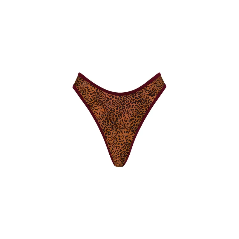 High Leg Thong Bikini Bottom - Wild Rose sold by Kulani Kinis