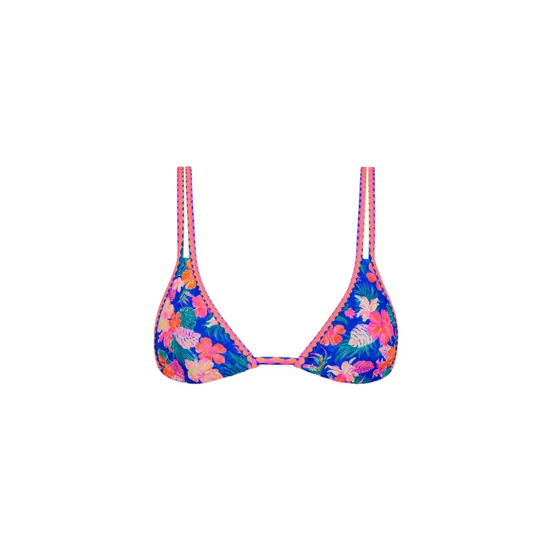 Twin Strap Bralette Bikini Top - Electric Palms sold by Kulani Kinis