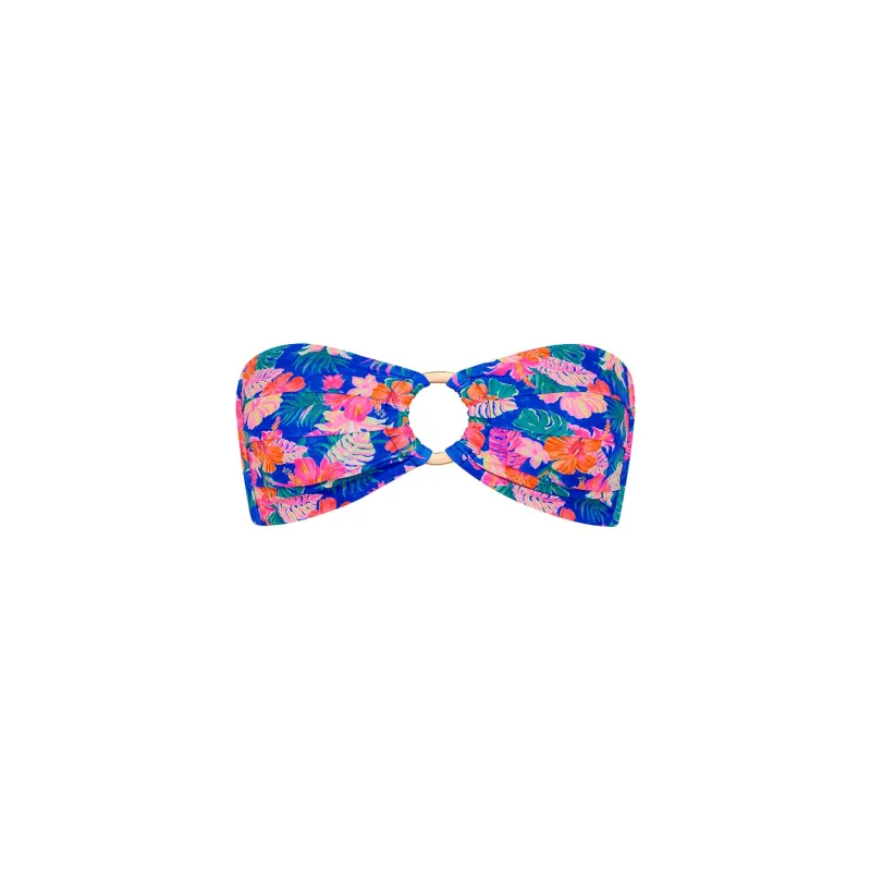 Strapless Bandeau Bikini Top - Electric Palms sold by Kulani Kinis