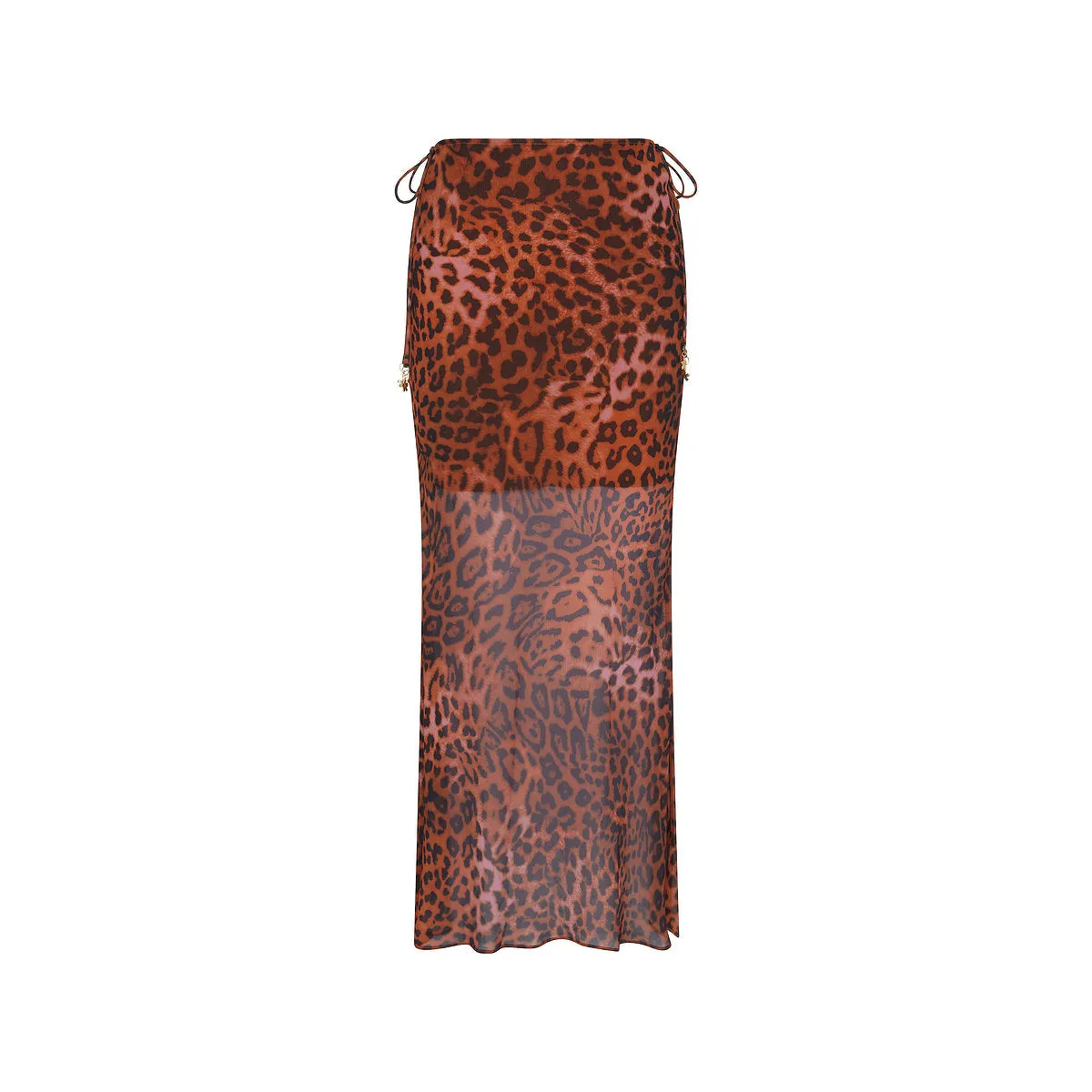 Chiffon Tie Side Maxi Skirt - Leopard Lasso sold by Kulani Kinis