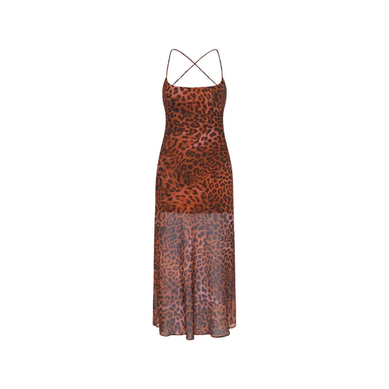 Chiffon Maxi Dress - Leopard Lasso sold by Kulani Kinis
