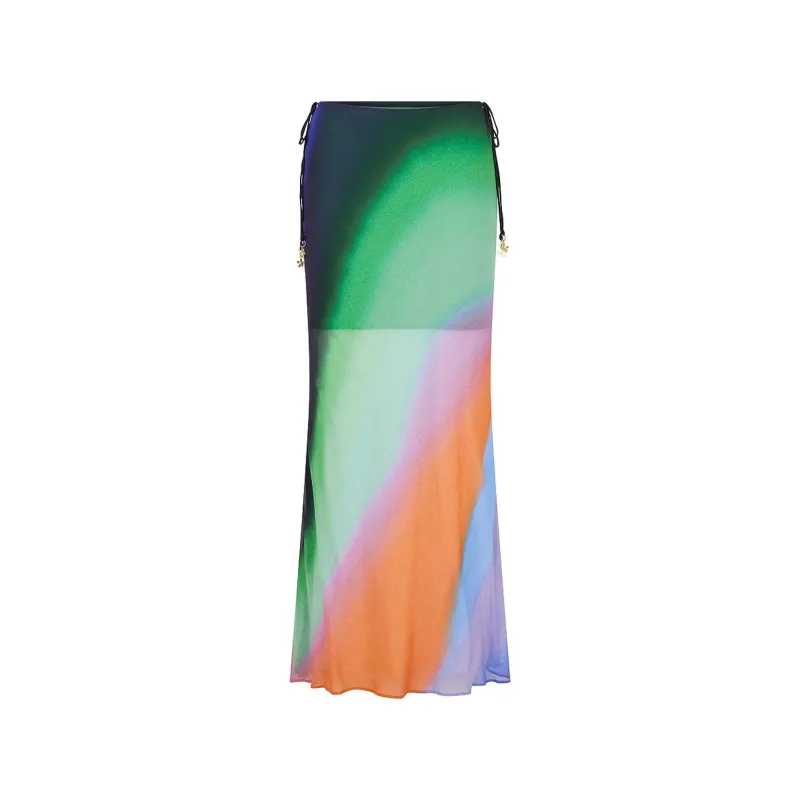 Chiffon Tie Side Maxi Skirt - Spellbound Swirl sold by Kulani Kinis